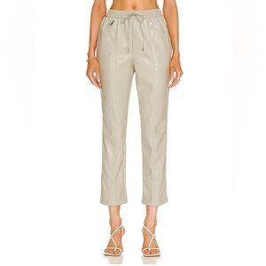 NWT Jonathan Simkhai- Violet Vegan Leather Track Pant. Size M